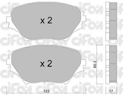 8224300 CIFAM Комплект тормозных колодок, дисковый тормоз