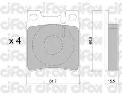 8225670 CIFAM Комплект тормозных колодок, дисковый тормоз