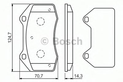 0986494551 BOSCH Комплект тормозных колодок, дисковый тормоз