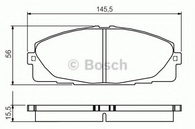 0986495152 BOSCH Комплект тормозных колодок, дисковый тормоз