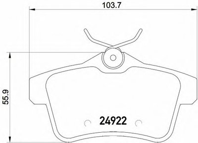 Комплект тормозных колодок, дисковый тормоз BREMBO купить