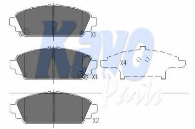 KBP2010 KAVO PARTS Комплект тормозных колодок, дисковый тормоз