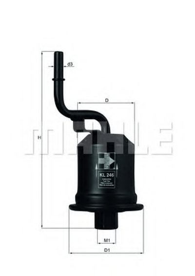 KL246 MAHLE ORIGINAL Топливный фильтр