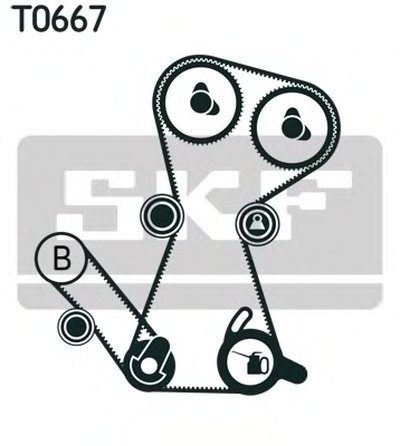 VKMA95649 SKF Комплект ремня ГРМ