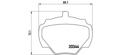 P44001 BREMBO Комплект тормозных колодок, дисковый тормоз