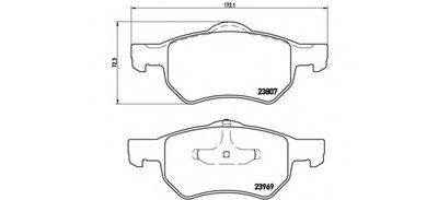 P11013 BREMBO Комплект тормозных колодок, дисковый тормоз