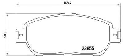 P83105 BREMBO Комплект тормозных колодок, дисковый тормоз