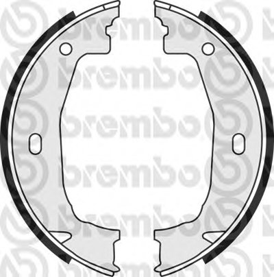 S06510 BREMBO Комплект тормозных колодок, стояночная тормозная система