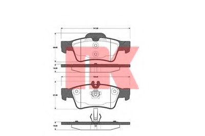 223353 NK Комплект тормозных колодок, дисковый тормоз