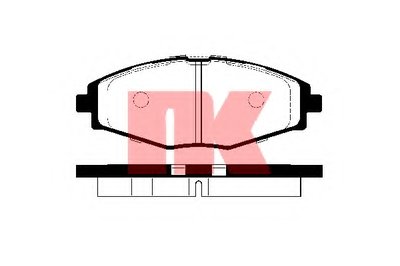 225004 NK Комплект тормозных колодок, дисковый тормоз