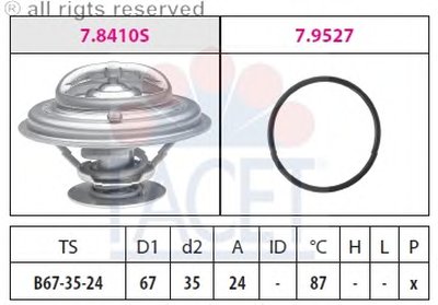 78410 FACET Термостат, охлаждающая жидкость