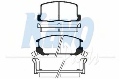 BP9049 KAVO PARTS Комплект тормозных колодок, дисковый тормоз