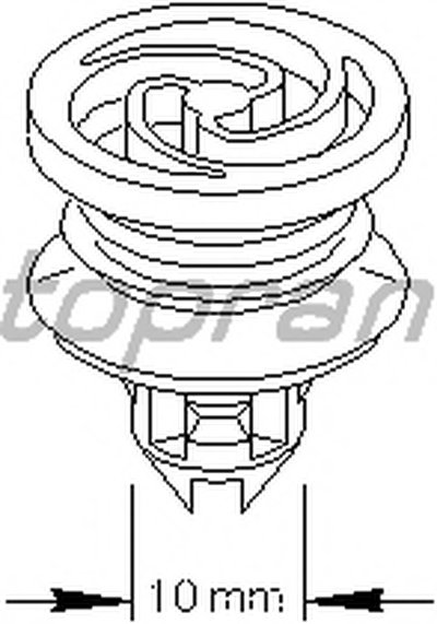 Зажим, молдинг / защитная накладка TOPRAN купить