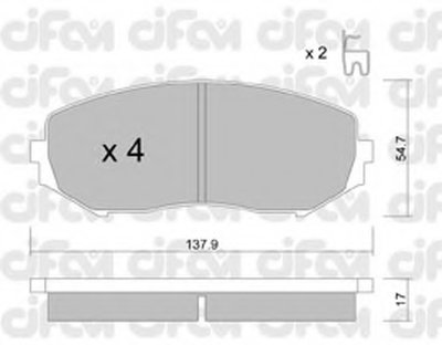 8227660 CIFAM Комплект тормозных колодок, дисковый тормоз