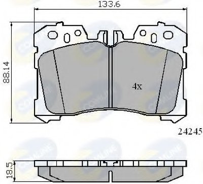 CBP01733 COMLINE Комплект тормозных колодок, дисковый тормоз