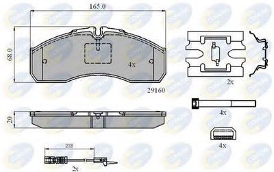 CBP21735 COMLINE Комплект тормозных колодок, дисковый тормоз