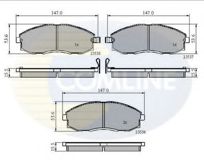 CBP3481 COMLINE Комплект тормозных колодок, дисковый тормоз