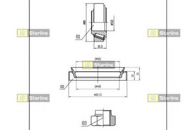 LO01444 STARLINE Подшипник ступицы колеса