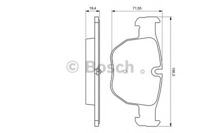 0986424687 BOSCH Комплект тормозных колодок, дисковый тормоз