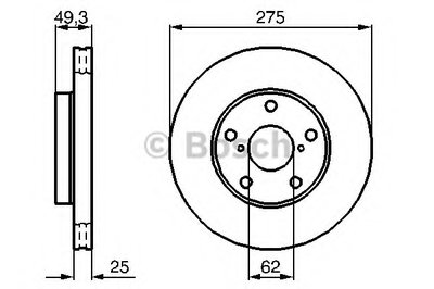 0986479111 BOSCH Тормозной диск