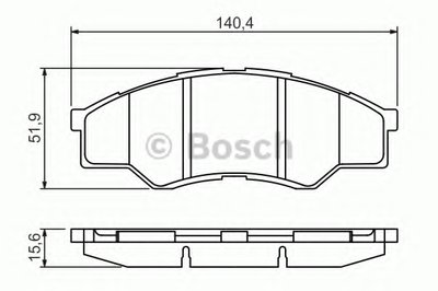 0986494425 BOSCH Комплект тормозных колодок, дисковый тормоз