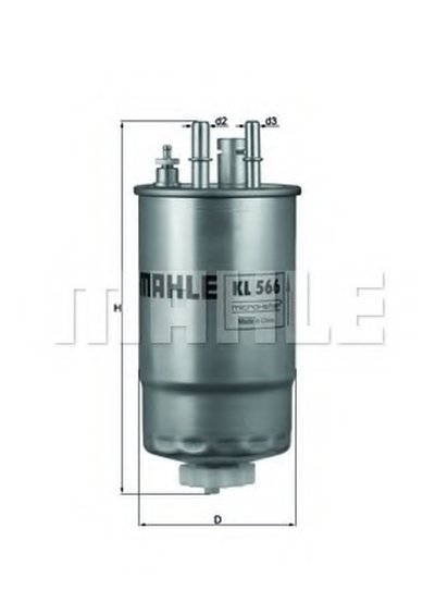 KL566 MAHLE ORIGINAL Топливный фильтр