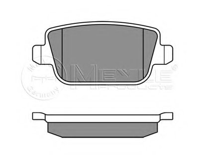 0252453715 MEYLE Комплект тормозных колодок, дисковый тормоз