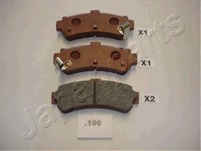 PP196AF JAPANPARTS Комплект тормозных колодок, дисковый тормоз