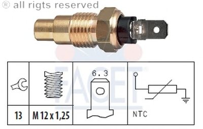 Датчик, температура охлаждающей жидкости; Датчик, температура охлаждающей жидкости; Датчик, температура охлаждающей жидкости FACET купить