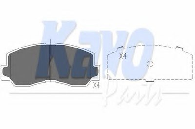 KBP5532 KAVO PARTS Комплект тормозных колодок, дисковый тормоз