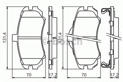 0986494426 BOSCH Комплект тормозных колодок, дисковый тормоз