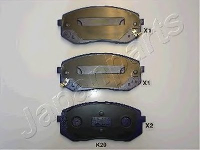 PAK20AF JAPANPARTS Комплект тормозных колодок, дисковый тормоз