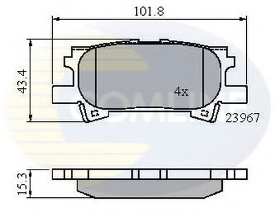 CBP01279 COMLINE Комплект тормозных колодок, дисковый тормоз