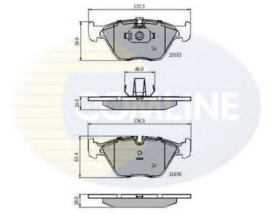 CBP01744 COMLINE Комплект тормозных колодок, дисковый тормоз