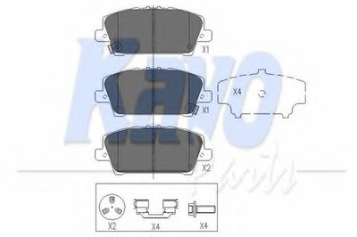 KBP2013 KAVO PARTS Комплект тормозных колодок, дисковый тормоз