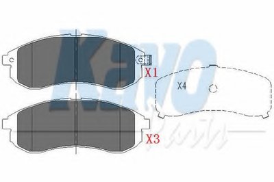 KBP5533 KAVO PARTS Комплект тормозных колодок, дисковый тормоз