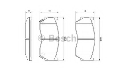 0986424369 BOSCH Комплект тормозных колодок, дисковый тормоз