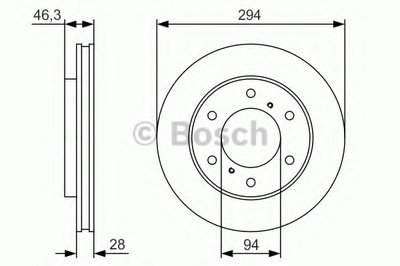 0986479S63 BOSCH Тормозной диск