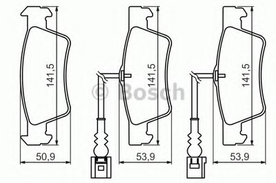 0986494219 BOSCH Комплект тормозных колодок, дисковый тормоз