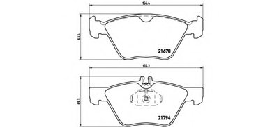 P50026 BREMBO Комплект тормозных колодок, дисковый тормоз