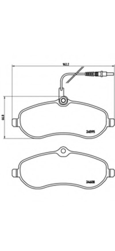 P61096 BREMBO Комплект тормозных колодок, дисковый тормоз