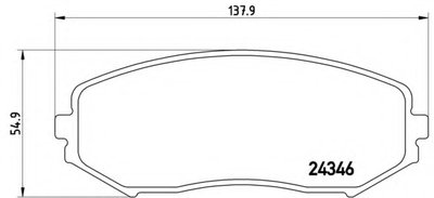 P79018 BREMBO Комплект тормозных колодок, дисковый тормоз