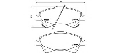 P83109 BREMBO Комплект тормозных колодок, дисковый тормоз