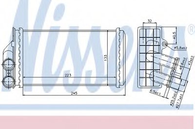 Теплообменник, отопление салона NISSENS купить