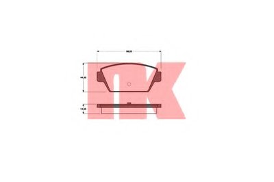 223009 NK Комплект тормозных колодок, дисковый тормоз