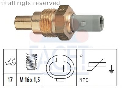 Датчик, температура охлаждающей жидкости; Датчик, температура охлаждающей жидкости; Датчик, температура охлаждающей жидкости FACET купить