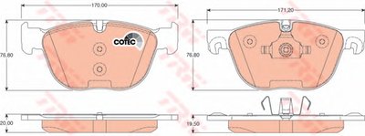 Комплект тормозных колодок, дисковый тормоз COTEC TRW купить