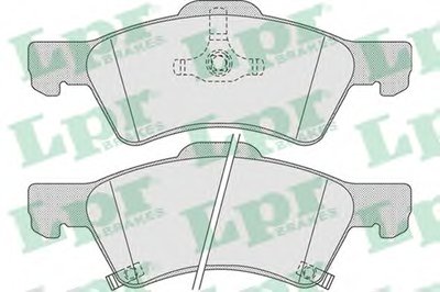 05P1006 LPR Комплект тормозных колодок, дисковый тормоз