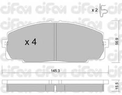 8224340 CIFAM Комплект тормозных колодок, дисковый тормоз