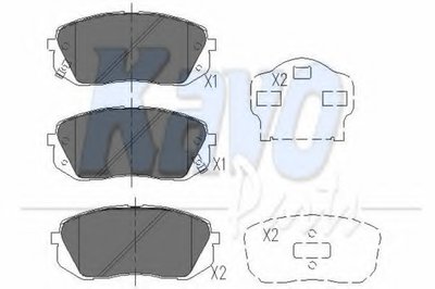 KBP4018 KAVO PARTS Комплект тормозных колодок, дисковый тормоз